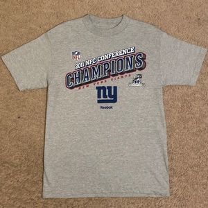 Men’s reebok ny giants superbowl shirt gray Medium